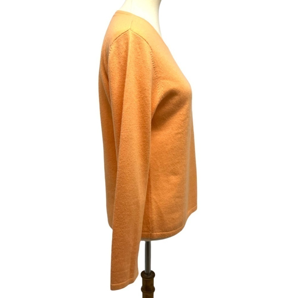 Ashworth Cashmere Blend Soft Orange Sweater Women’s Medium - Picture 5 of 8